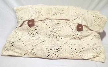 Cojín a crochet grande - Algodón